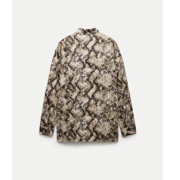 BNWT ZARA WOMENS COLLECTION ANIMAL PRINT SHIRT Size  S - Picture 1 of 10